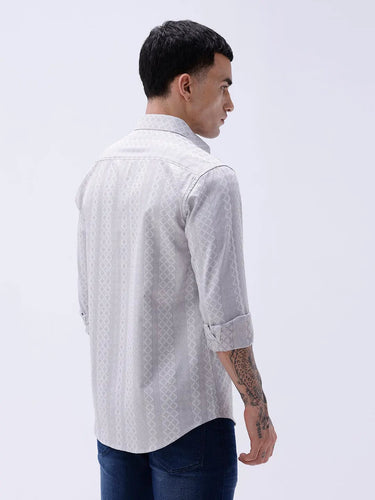 Grey Dobby Stripes ShirtUnited By Hope