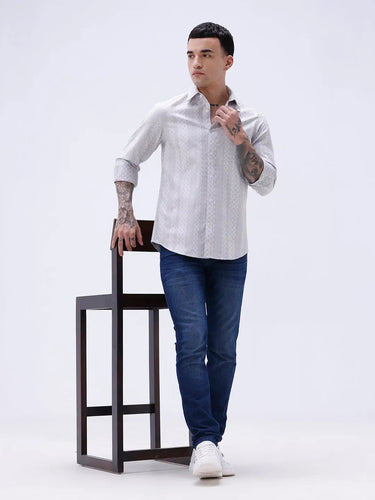 Grey Dobby Stripes ShirtUnited By Hope