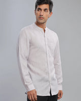Grey Lilac Striped Linen ShirtUnited By Hope