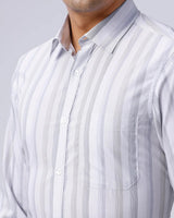 Grey Poplin Stripes ShirtUnited By Hope