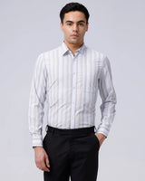 Grey Poplin Stripes ShirtUnited By Hope