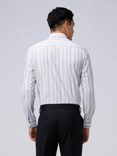 Grey Poplin Stripes ShirtUnited By Hope