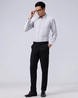 Grey Poplin Stripes ShirtUnited By Hope
