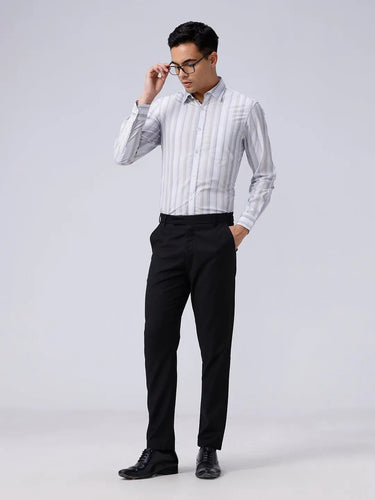 Grey Poplin Stripes ShirtUnited By Hope