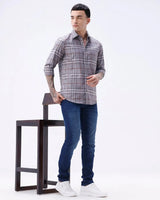Grey Twill Checks ShirtUnited By Hope