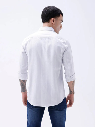 Grey Twill Stripes ShirtUnited By Hope