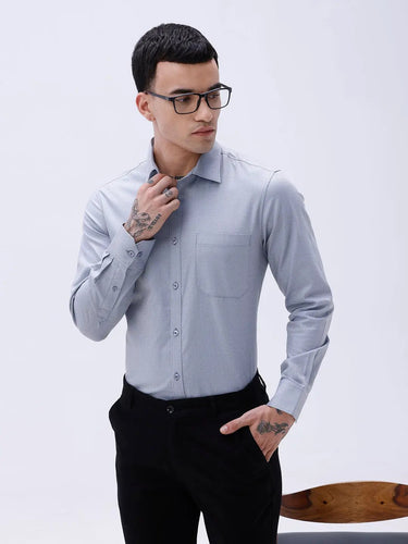 Grey Twill Structured ShirtUnited By Hope