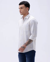 Grey and Beige Twill Structured ShirtUnited By Hope