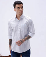 Grey and Blue Stripes Poplin ShirtUnited By Hope