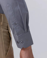 Light Grey Cotton Tencel Plain ShirtUnited By Hope