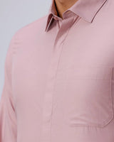 Light Mauve Cotton Tencel Plain ShirtUnited By Hope