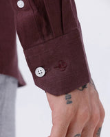 Maroon Full Sleeve Linen ShirtUnited By Hope