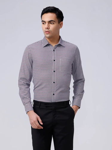 Maroon and Black Structured Dobby ShirtUnited By Hope