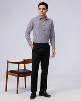 Maroon and Black Structured Dobby ShirtUnited By Hope