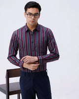 Maroon and Grey Stripes Dobby ShirtUnited By Hope