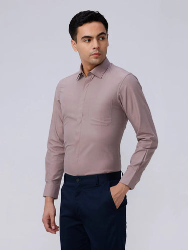 Mauve Cotton Tencel Plain ShirtUnited By Hope
