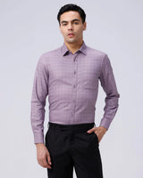 Mauve Dobby Checks ShirtUnited By Hope