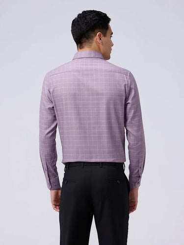 Mauve Dobby Checks ShirtUnited By Hope