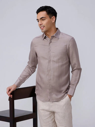 Mauve Plain Tencel ShirtUnited By Hope