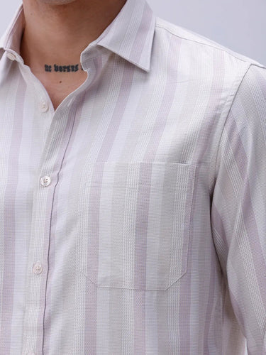 Mauve Striped Twill ShirtUnited By Hope