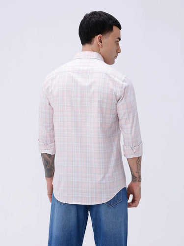 Pink and Grey Checks Cotton Tencel ShirtUnited By Hope