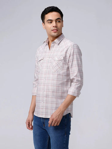 Pink and Grey Checks Twill ShirtUnited By Hope