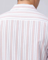 Pink and White Stripes Waffle Dobby ShirtUnited By Hope