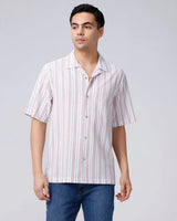 Pink and White Stripes Waffle Dobby ShirtUnited By Hope