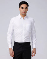 White Cotton Tencel Plain ShirtUnited By Hope