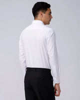 White Cotton Tencel Plain ShirtUnited By Hope