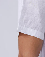 White Double Pocket Short Sleeve Linen ShirtUnited By Hope