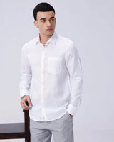 White Full Sleeve Linen ShirtUnited By Hope