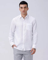 White Full Sleeve Linen ShirtUnited By Hope