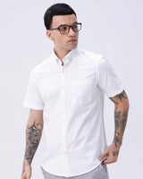 White Oxford Plain Short Sleeve ShirtUnited By Hope