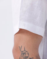 White Short Sleeve Linen ShirtUnited By Hope