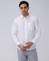 White Tencel Plain ShirtUnited By Hope