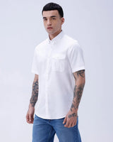 White Waffle Dobby Plain ShirtUnited By Hope