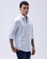 White and Blue Stripes Twill ShirtUnited By Hope