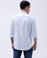 White and Blue Stripes Twill ShirtUnited By Hope