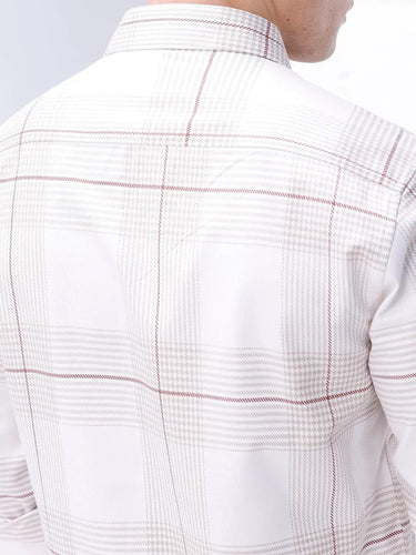 Beige Dobby Checks ShirtUnited By Hope