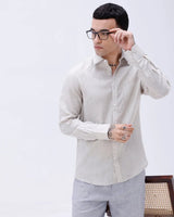 Beige Full Sleeve Linen ShirtUnited By Hope
