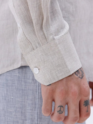 Beige Full Sleeve Linen ShirtUnited By Hope