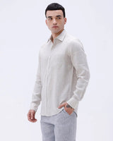 Beige Full Sleeve Linen ShirtUnited By Hope