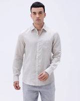 Beige Full Sleeve Linen ShirtUnited By Hope