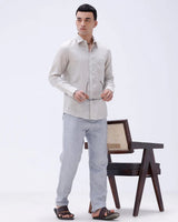 Beige Full Sleeve Linen ShirtUnited By Hope