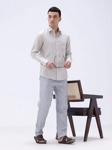 Beige Full Sleeve Linen ShirtUnited By Hope