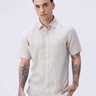Beige Short Sleeve Linen ShirtUnited By Hope