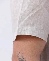 Beige Short Sleeve Linen ShirtUnited By Hope
