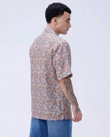 Beige and Brown Digi Print Linen ShirtUnited By Hope