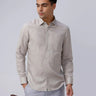 Beige and Brown Plain Tencel ShirtUnited By Hope